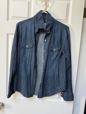 Universal Thread Men's Dark Blue Denim Shirt Jacket